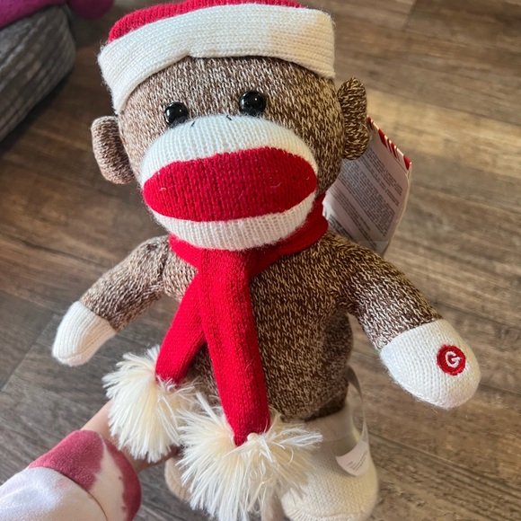 Monkey Town Christmas sock monkey - Picture 6 of 13